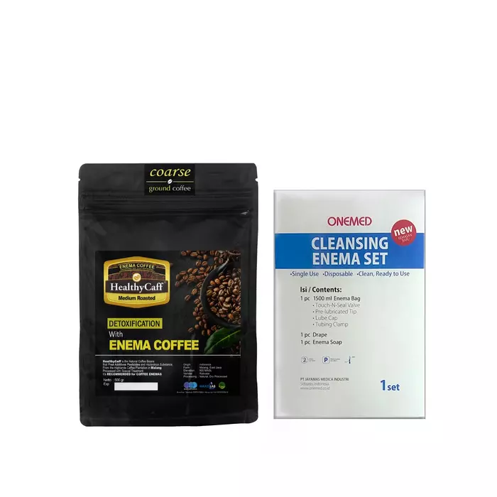 Paket Kopi Enema Healthycaff Medium Roast 500gr Cleansing Enema Set